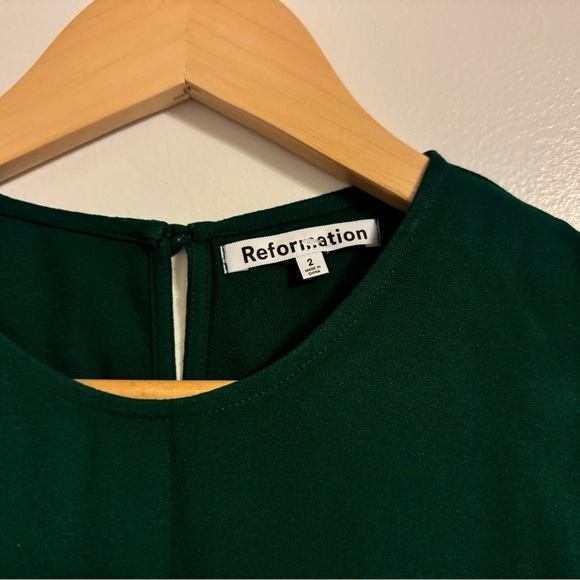 Reformation Emerald Green Gavin Dress‎ Size 2 - Picture 5 of 5